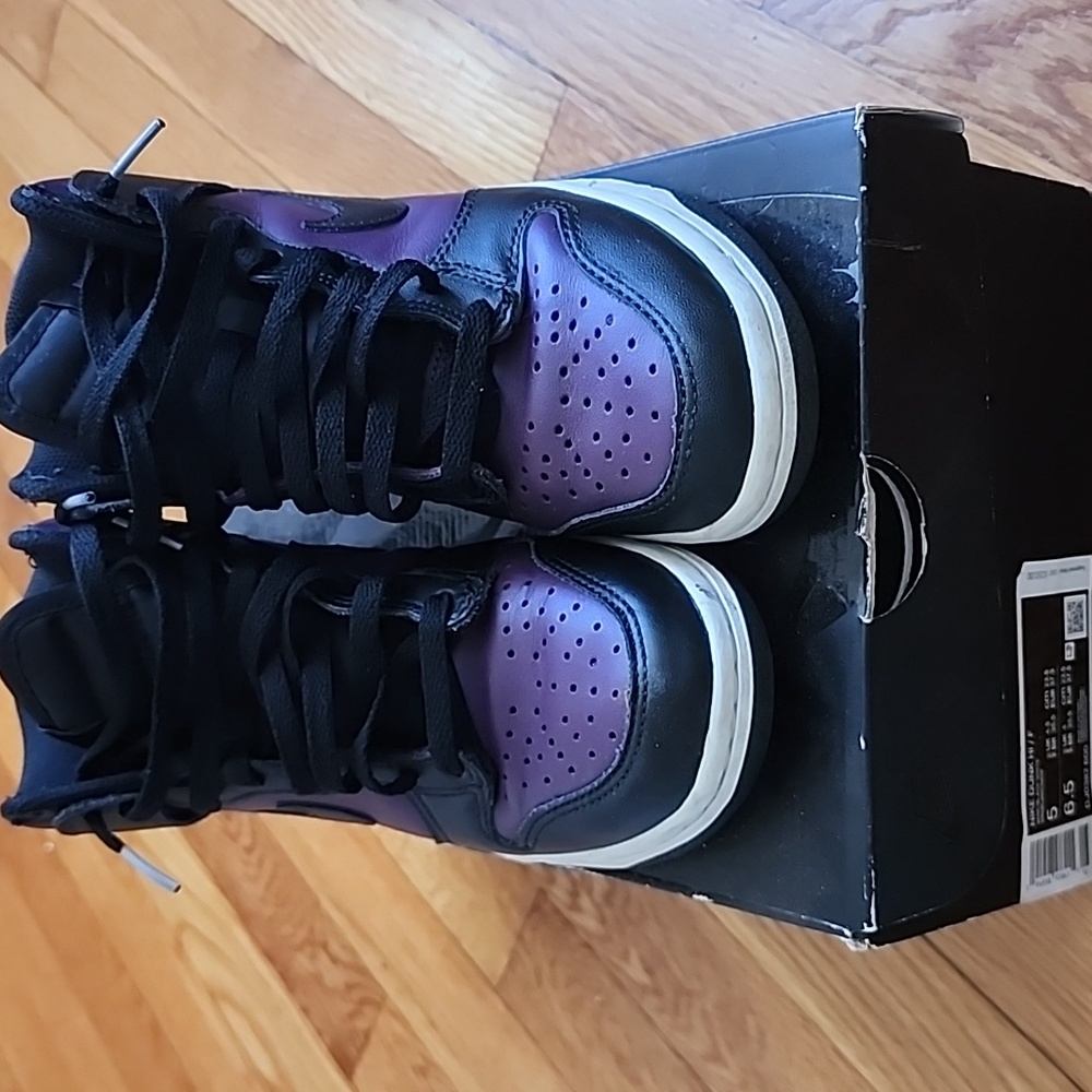 Nike Black, White And Wine Dunk High-Tops